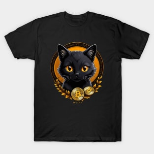 Bitcoin black cat T-Shirt